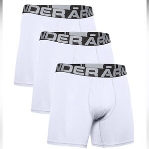 Under Armour - Men’s Charged Cotton 6" Boxerjock (3 Pack) - White - Size M